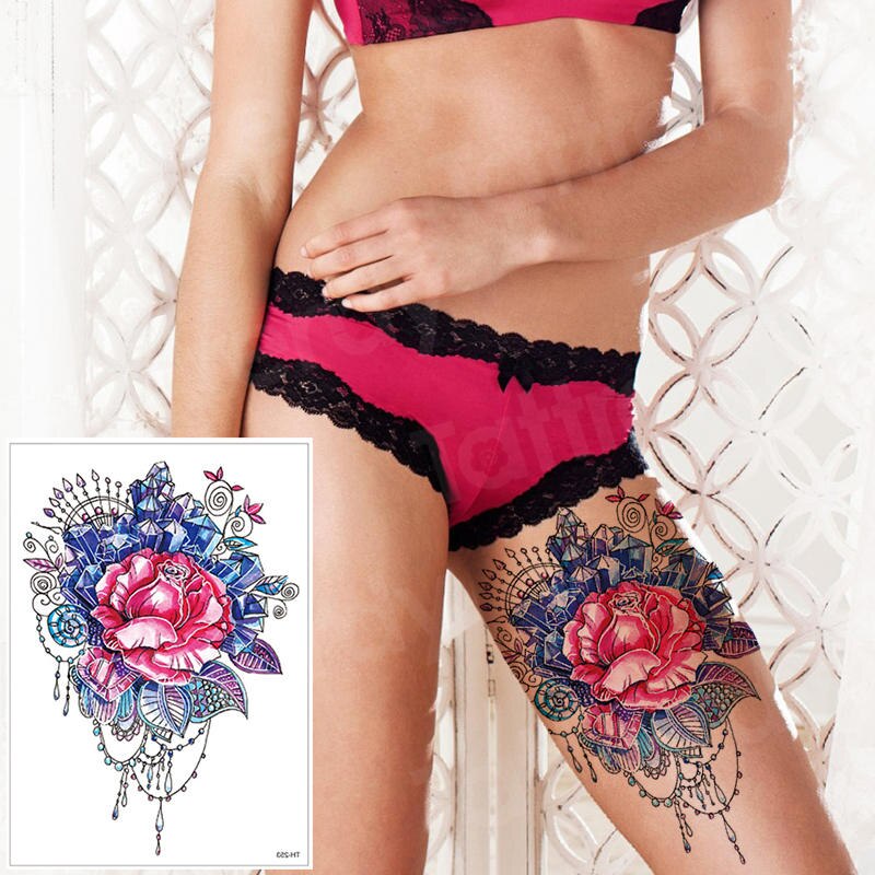 Temporary Tattoos - Black Flower Tattoo Sleeves -Water Transfer Tatoo - Peony Rose Tattoos - Body Art - Girls Arm Tattoos - [8 DAY DELIVERY] - 25 DESIGNS -