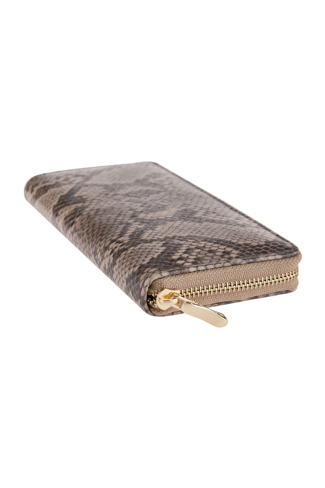 Python Skin Printed Single Zipper Wallet - 4 COLORS -