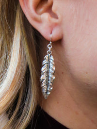 Thumbnail for Christy Jean - Lily Leaf Earrings in Silver -