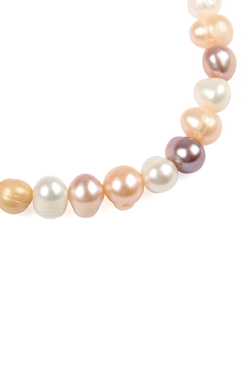 Glass Coated Fresh Pearl Stretch Bracelet - 6 COLORS