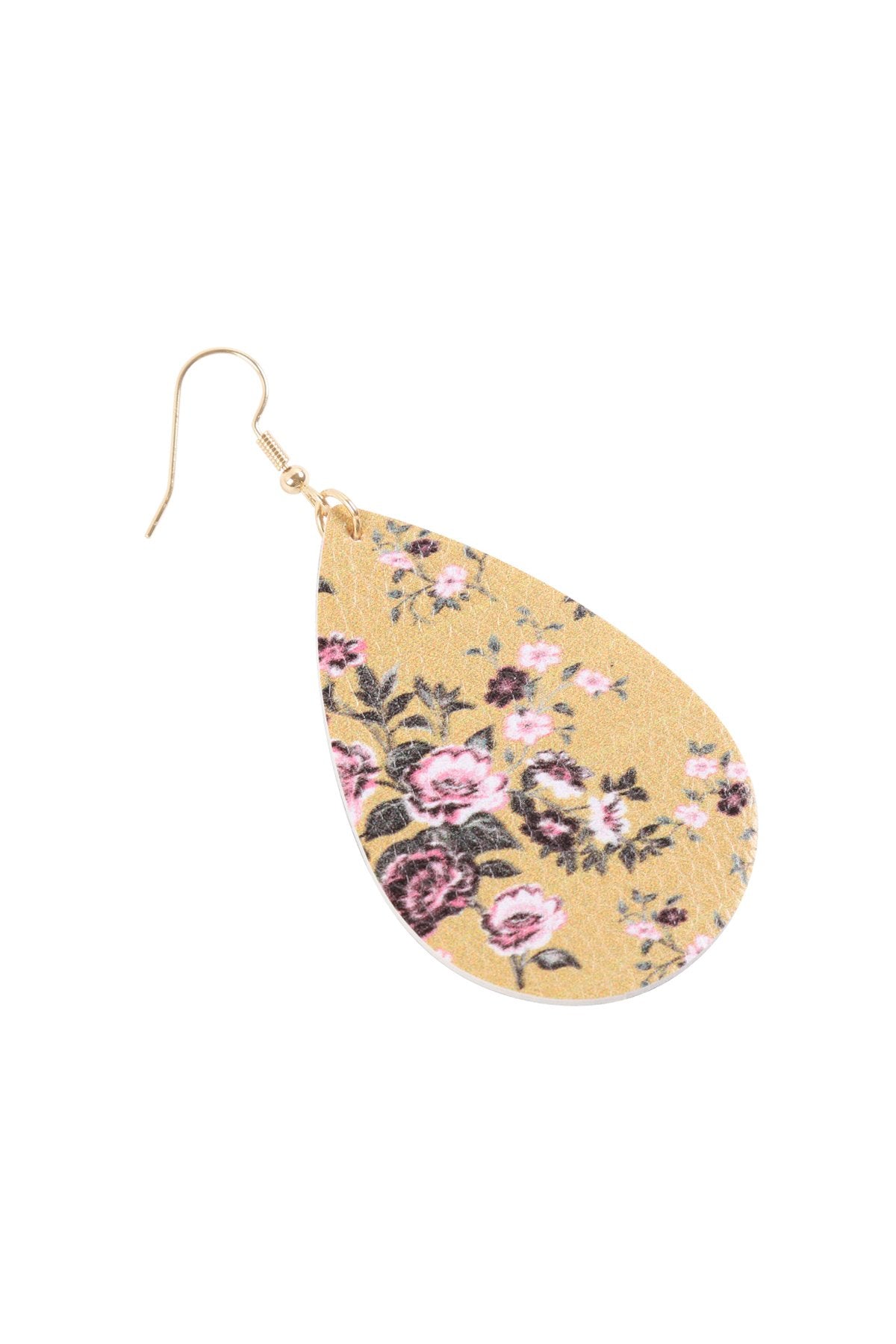 Floral Printed Pear-Shaped Earrings - 7 COLORS -