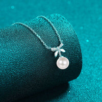 Thumbnail for Natural Pearl Pendant Moissanite 925 Sterling Silver Necklace