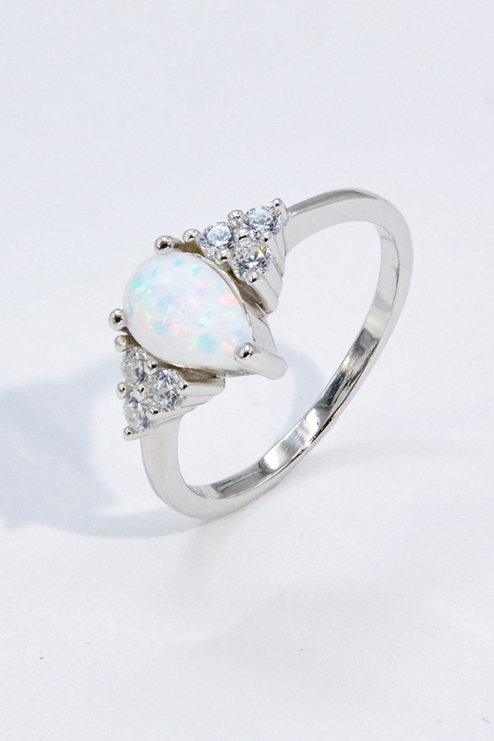 Limitless Love Opal and Zircon Ring - T - SIZES 5 THRU 10 - 1 COLOR -