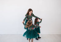 Thumbnail for Eclipse Kids - Long Sleeve Tulle Dress - Moody Flowers - SIZES 2T THRU 11/12 -