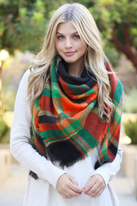 Thumbnail for Riah Fashion - Blanket Fringed Scarf - 1 COLOR