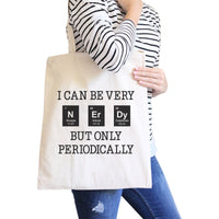 Thumbnail for Nerdy Periodically Natural Canvas Bags -