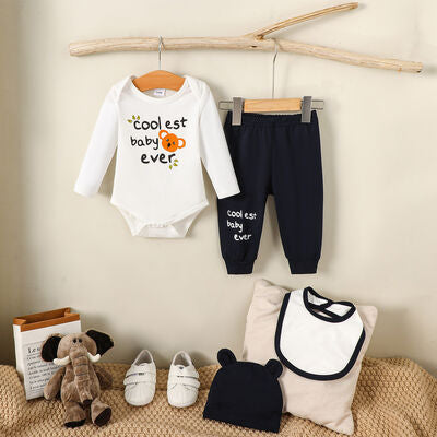 COOLEST BABY EVER Long Sleeve Bodysuit and Pants Set - 2 PCS. - T - 1 COLOR -