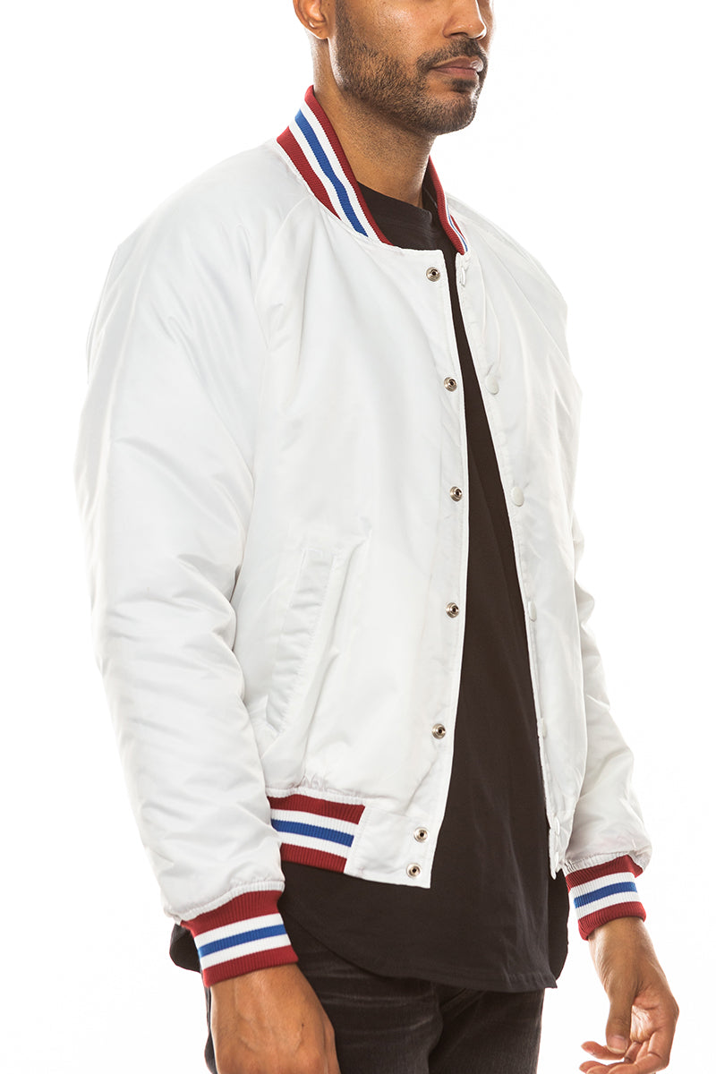 Classic Varsity Windbreaker Bomber Jacket - 1 COLOR -