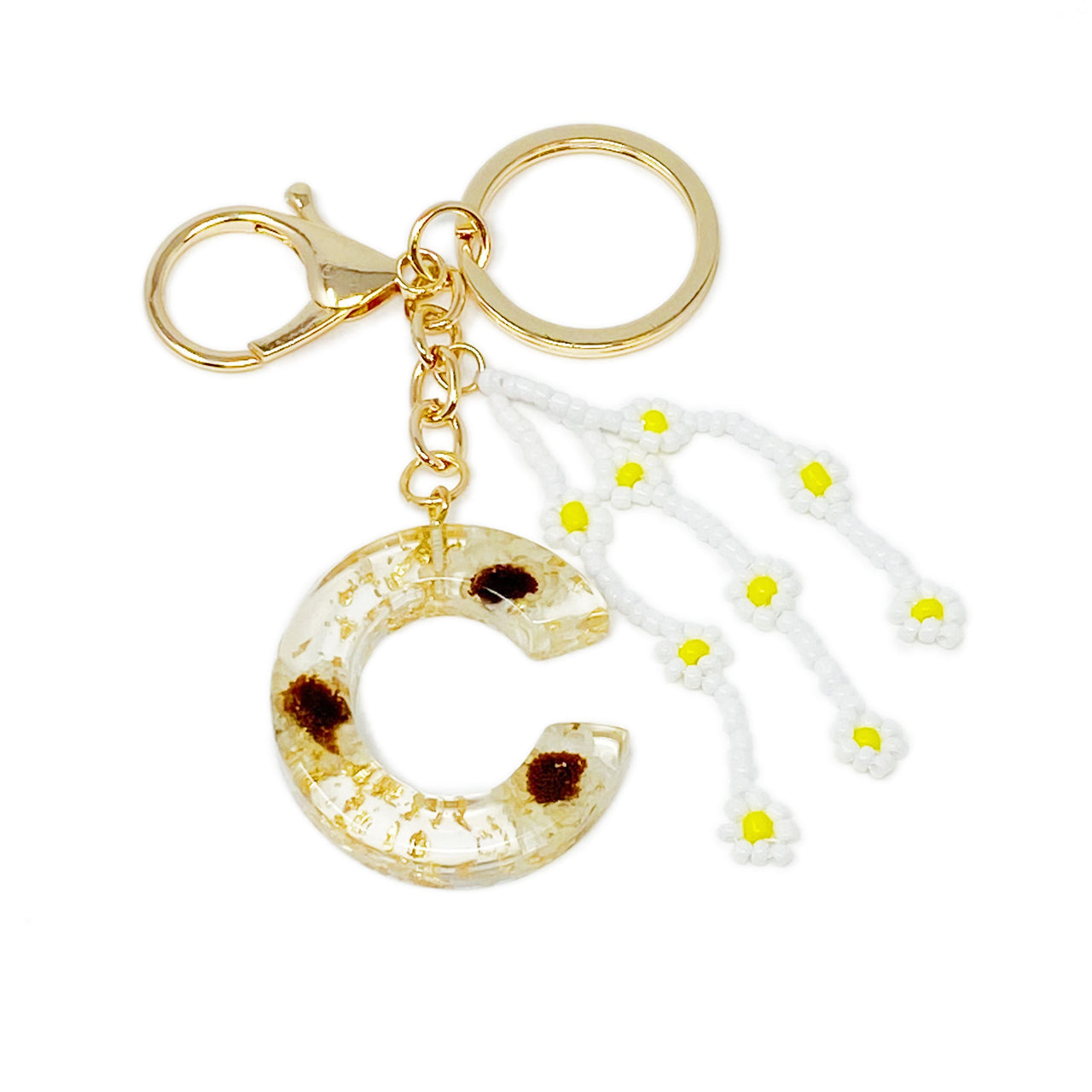 Ellison & Young - Baby Daisy Initial Key Chain - 20 LETTERS - FIND YOURS! -