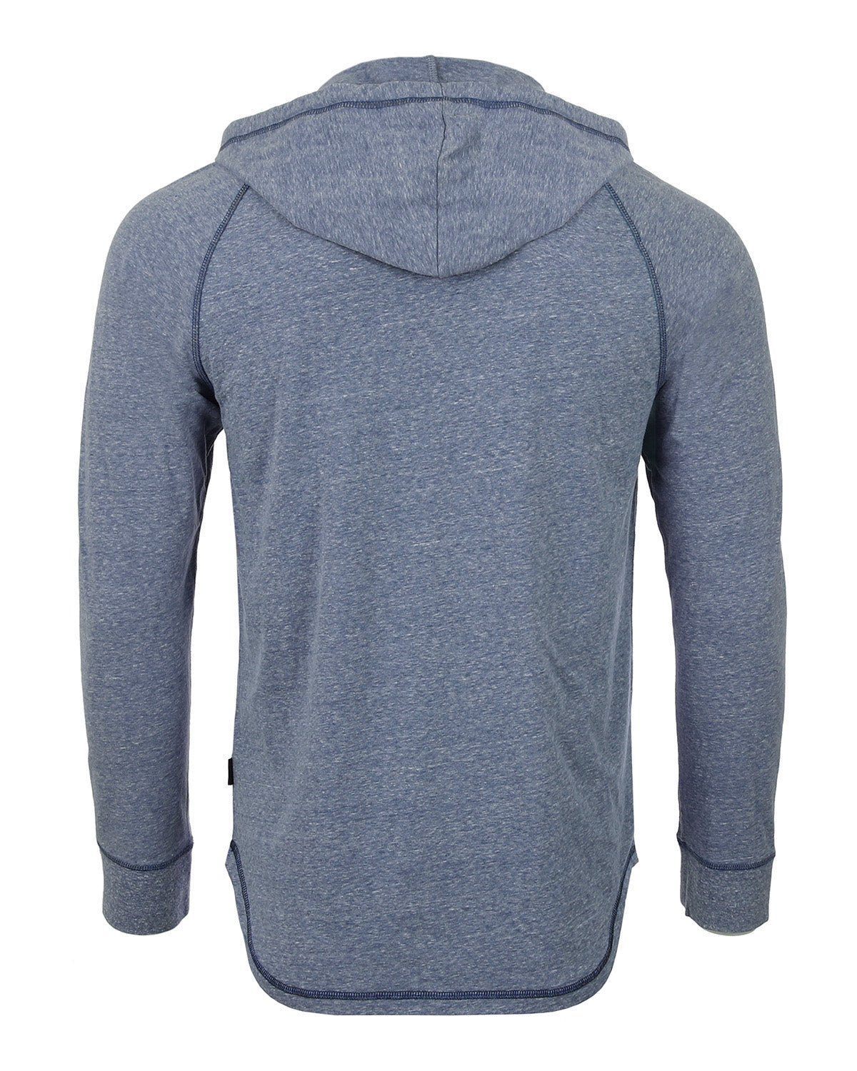 Men's Long Sleeve Henley Raglan Hoodie With Kangaroo Pocket - 1 COLOR -