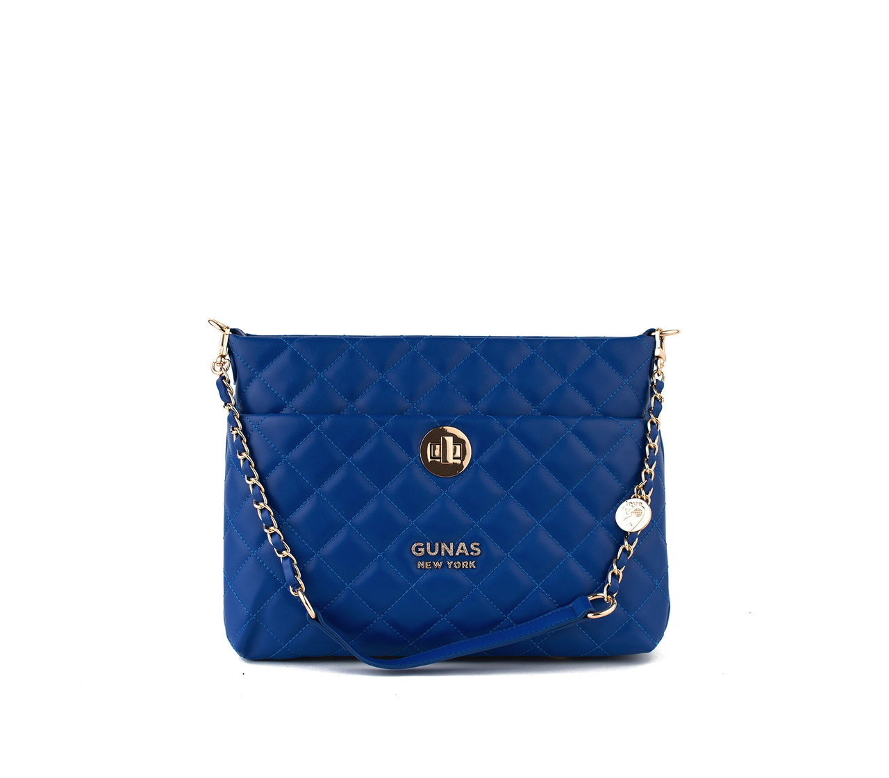 GUNAS NEW YORK - Koi - Blue Quilted Vegan Leather Purse - 1 COLOR -