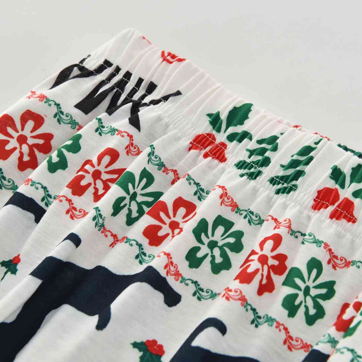 KIDS MERRY CHRISTMAS Graphic Top and Printed Pants Set - T -