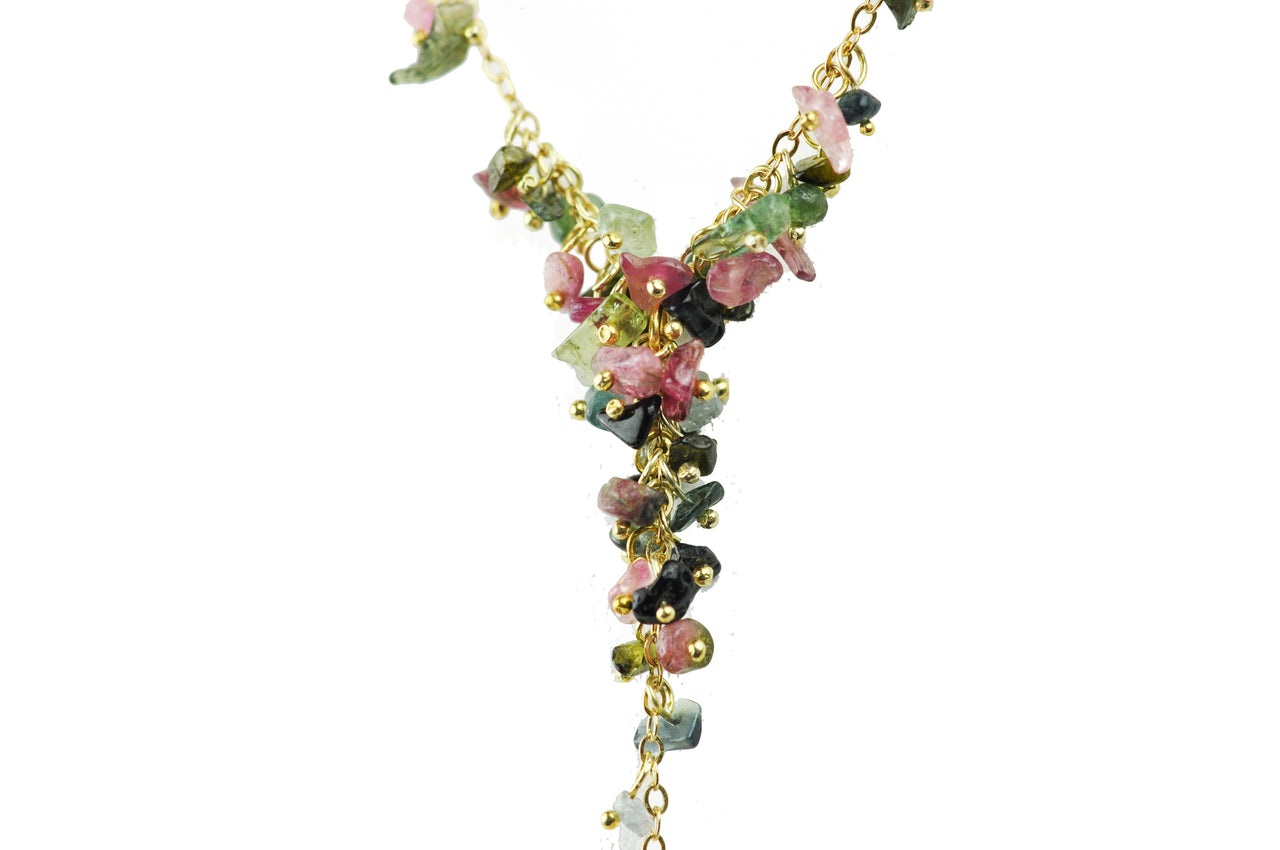 Gena Myint - Mixed Tourmaline Cluster Necklace -