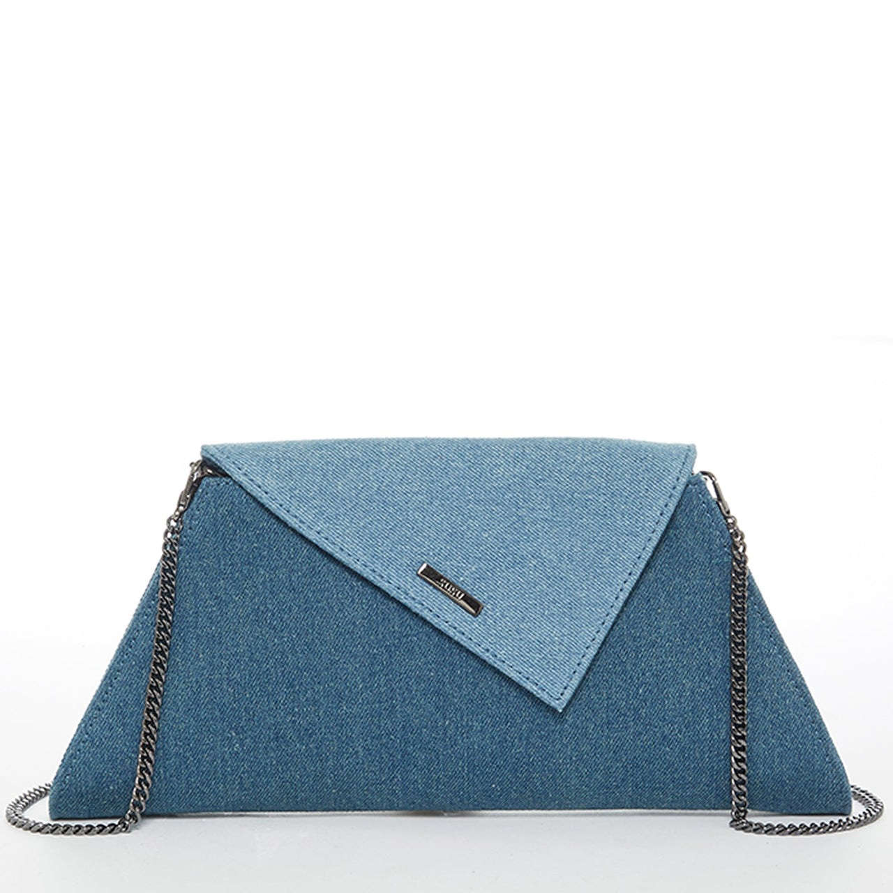 Angelica Denim Clutch Two Tone -