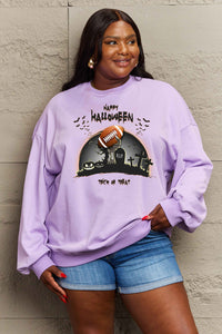 Thumbnail for Simply Love Full Size HAPPY HALLOWEEN Graphic Sweatshirt - SIZES S THRU 3XL - T - 6 COLORS -