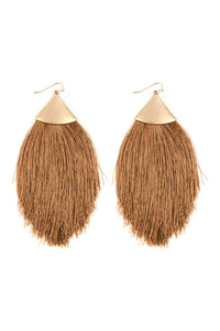 Thumbnail for Oversized Tassel Drop Earrings - 18 COLORS -