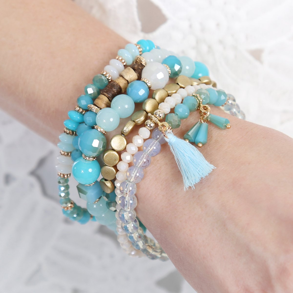 Beads Stack Bracelet - 5 COLORS