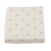 Thumbnail for Lavender Flower and White Bamboo Muslin Newcastle Blanket -