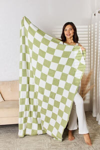 Thumbnail for Cuddley Checkered Decorative Throw Blanket - T - 6 COLORS -