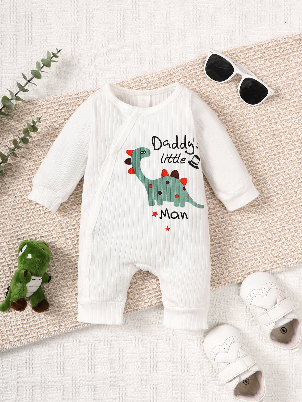 DADDY'S LITTLE MAN Dinosaur Graphic Jumpsuit - 1 PC. - T - 1 COLOR -