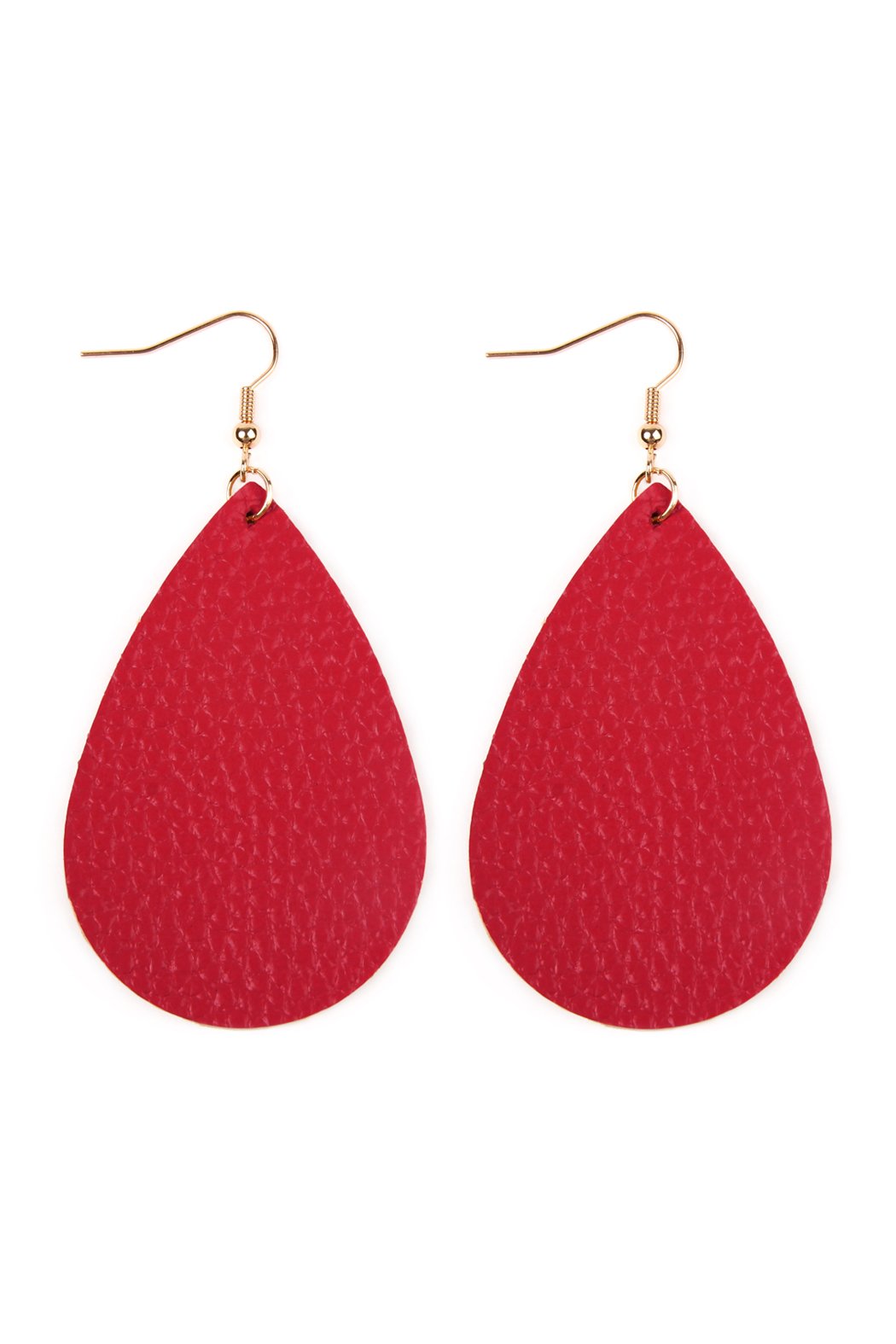 Teardrop Leather Earrings - 18 COLORS -