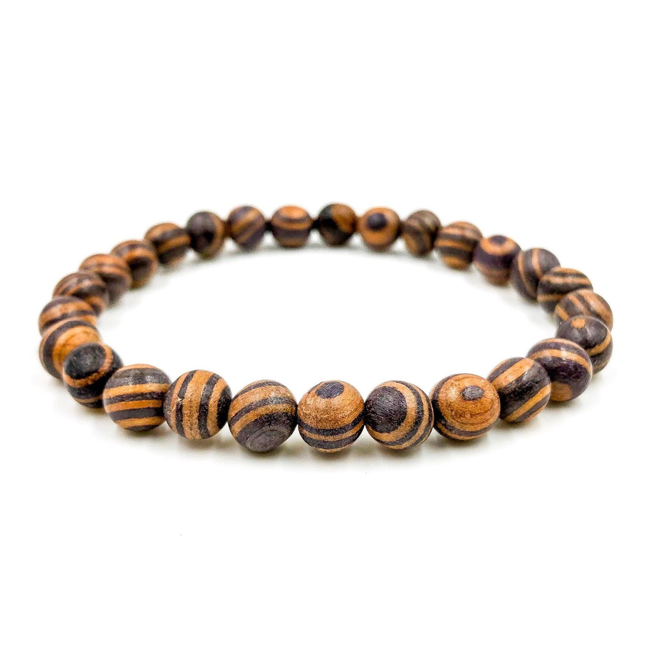 Union - Zebra Rosewood Mala Beaded Bracelet -