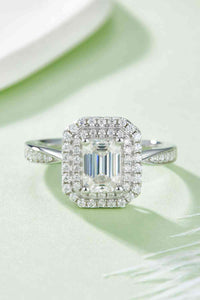 Thumbnail for Adored 1 Carat Moissanite 925 Sterling Silver Side Stone Ring