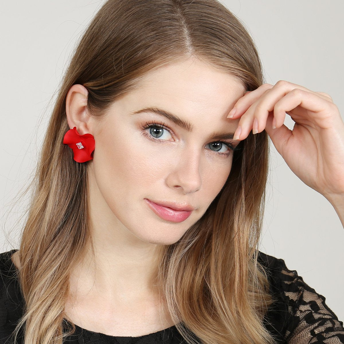 Riah Fashion - Flower Earrings - 7 COLORS -