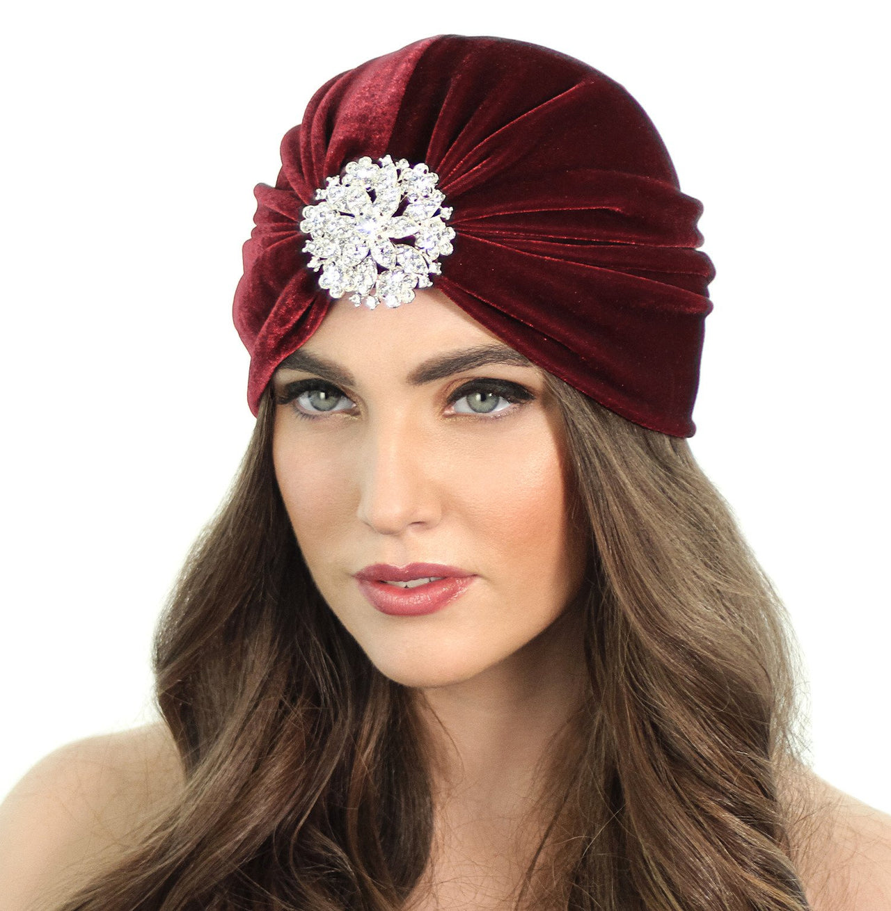 KRISTIN PERRY - Crystal Floral Flapper Turban - 2 COLORS -