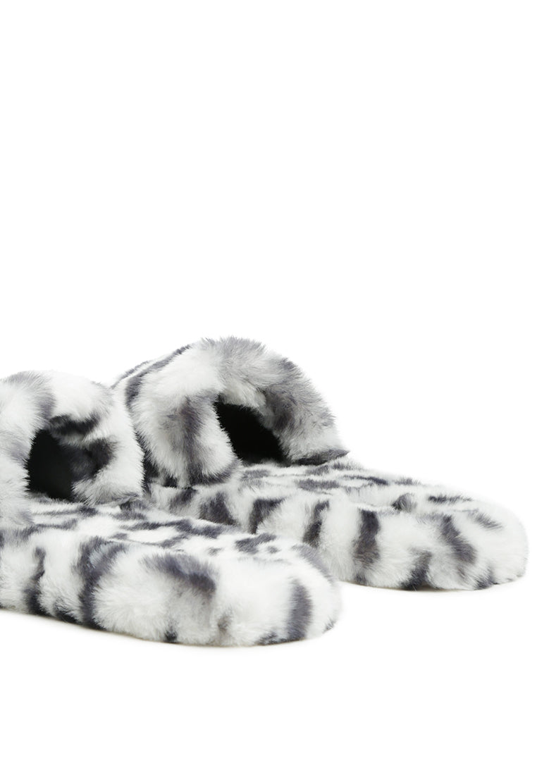 London Rag - Snuggle-In Indoor Fur Slide Flats - 2 COLORS -