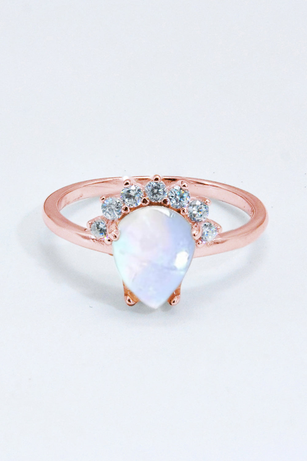 925 Sterling Silver Moonstone Ring - T - SIZES 6 THRU 9 - 2 FINISHES -