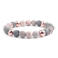 Thumbnail for Lava Stone Essential Oil Bracelet - Agate Rose Gold -