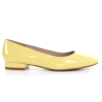 Thumbnail for Patent Leather Square Toe Ballerina (Yellow)