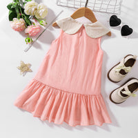 Thumbnail for Bow Detail Peter Pan Collar Sleeveless Dress - T - 5 SIZES - 1 COLOR -