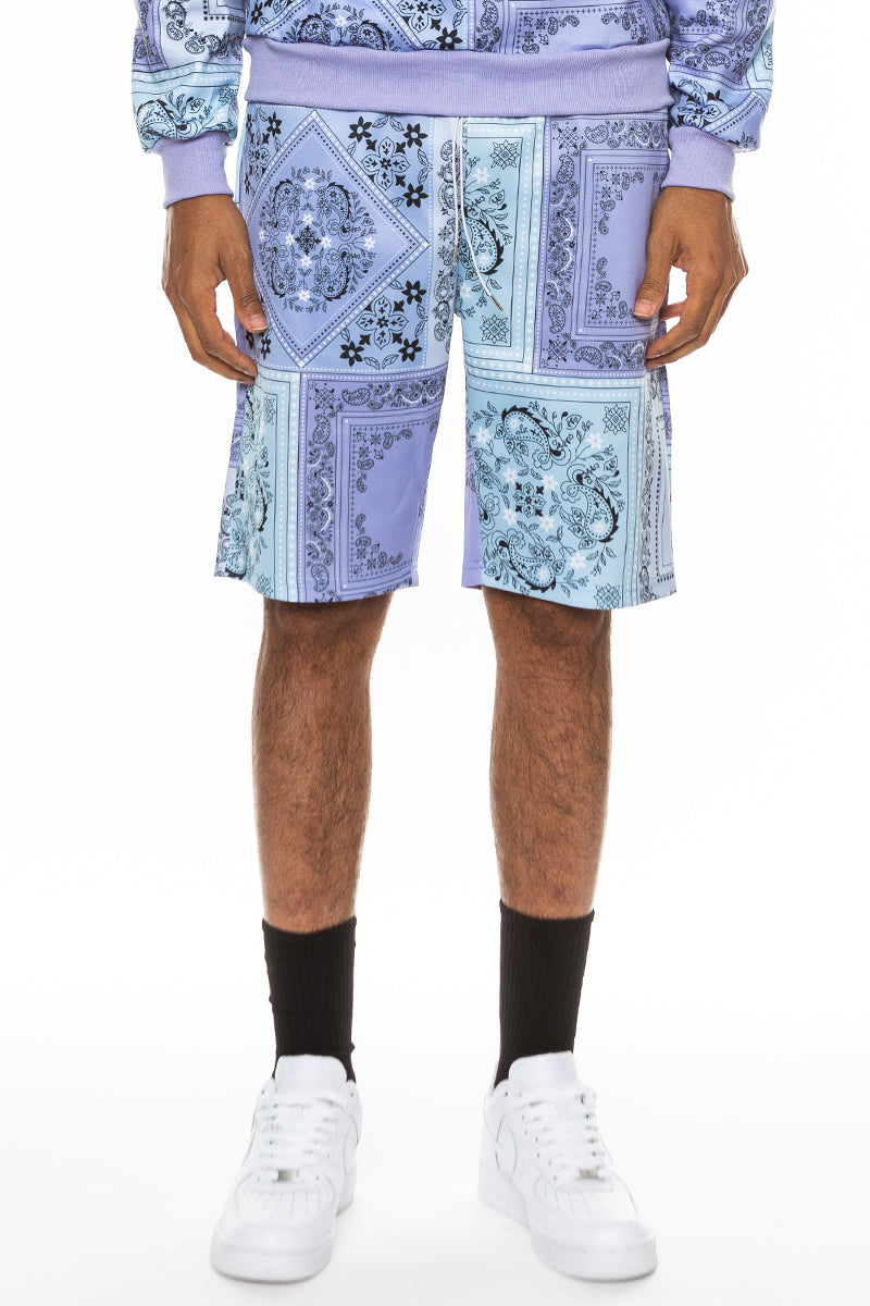 Paisley All Over Print Shorts - 1 COLOR -