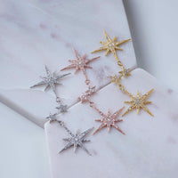 Thumbnail for LATELITA - Petite Star Burst Drop Earrings Gold -