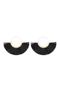 Thumbnail for Tassel Fan Hoop Earrings - 15 COLORS -