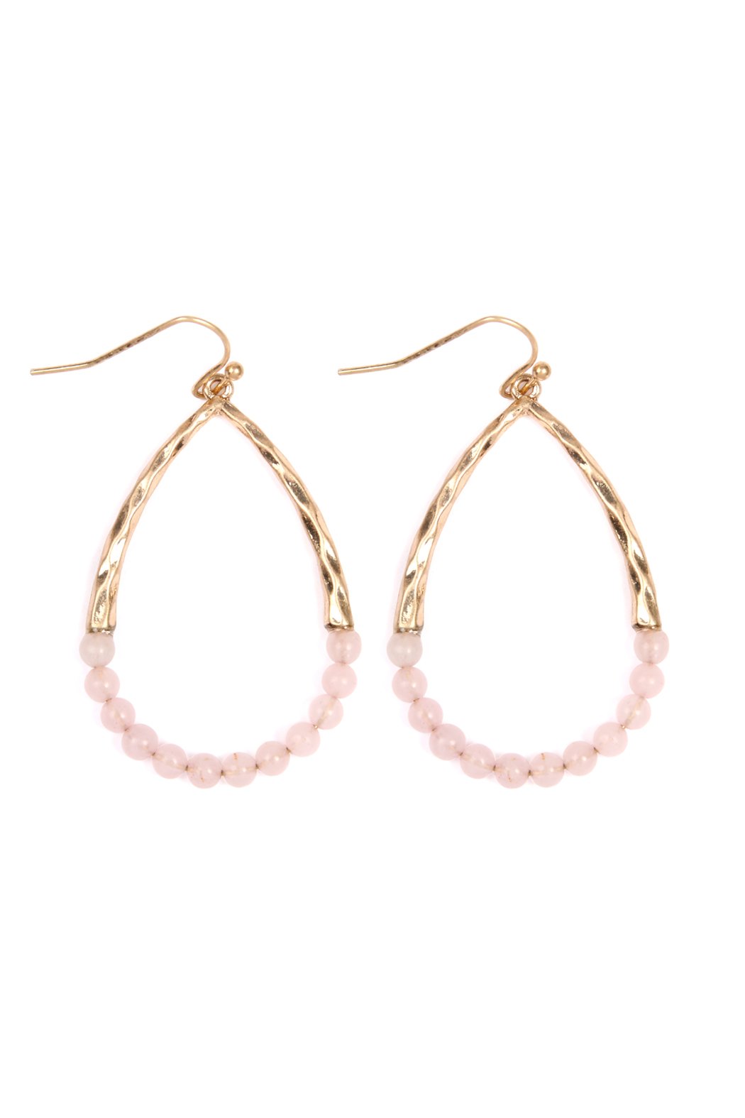 Riah Fashion - Semi Precious Pear Shape Earrings - 9 COLORS -