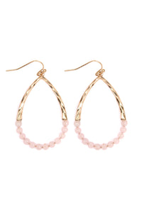 Thumbnail for Riah Fashion - Semi Precious Pear Shape Earrings - 9 COLORS -