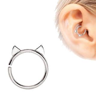 Annealed 316L Stainless Steel Cat Cartilage Earring -