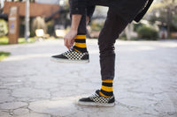 Thumbnail for Men's Black Flame Stripe Socks - 1 COLOR -