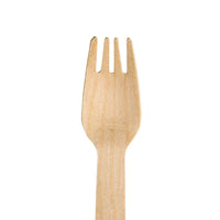 Thumbnail for Wooden Disposable sporks - bio degradable - Made from birchwood -