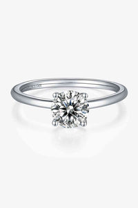 Thumbnail for 1 Carat Moissanite 925 Sterling Silver Solitaire Ring