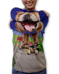 Thumbnail for Mouthman - BULLDOG SK8TER Hoodie Chomp - ADULT SIZES AVAILABLE - 9 SIZES - FOR MORE LIKE THIS, CHECK OUT OUR HOODIES -X- MOUTHMAN CATEGORY! -