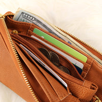 Thumbnail for Riah Fashion - Leather Wallet With Detachable Wristlet - 25 COLORS -