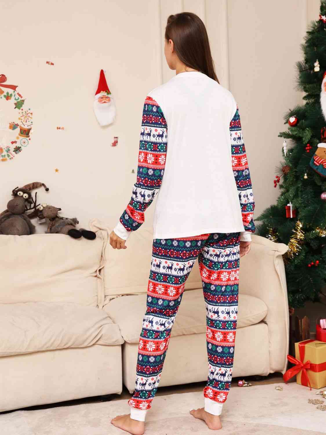 WOMEN Full Size MERRY CHRISTMAS Top and Pants Set - T -