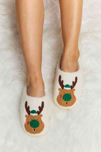 Thumbnail for Melody Rudolph Print Plush Slide Slippers - T - 2 COLORS -