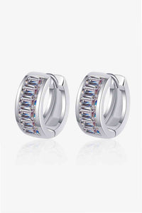 Thumbnail for 1.8 Carat Moissanite 925 Sterling Silver Huggie Earrings