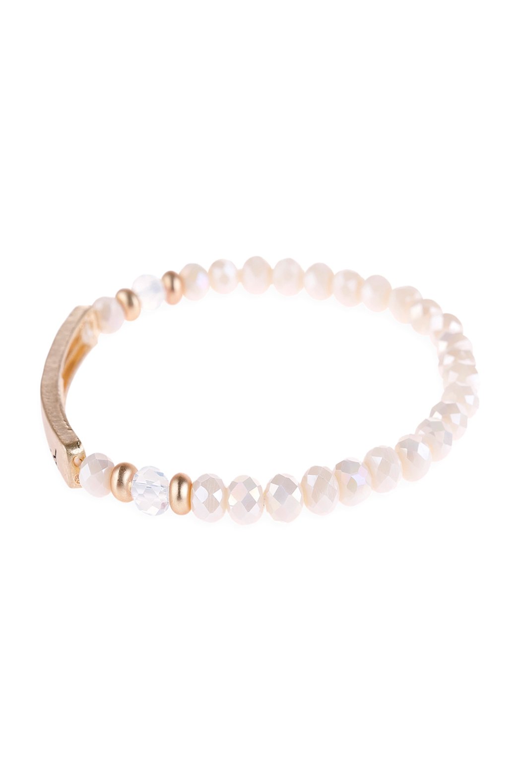 "Blessed" Rondelle Beads Stretchable Bracelet - 6 COLORS -