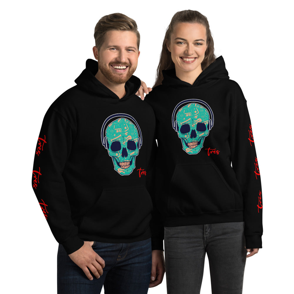 Tres Palma - "DJ Skull" - Unisex Hoodie - 11 COLORS -